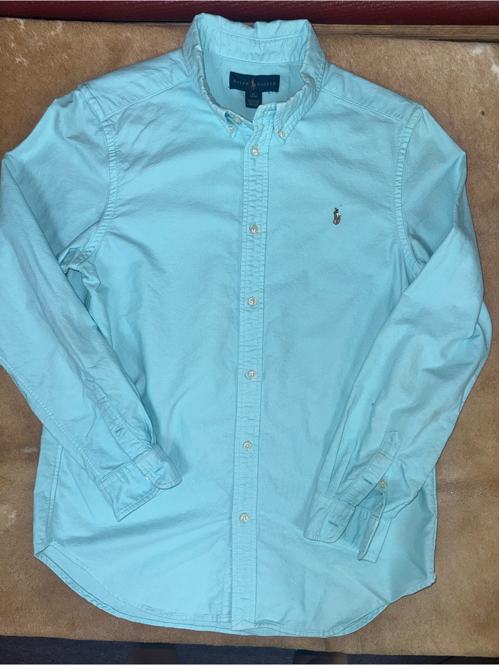 Ralph Lauren Light Aqua Button-Down Oxford Shirt